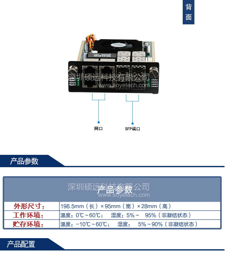 研祥四電口+四光口千兆網(wǎng)絡模塊，帶2組BYPASSENM-4824ES