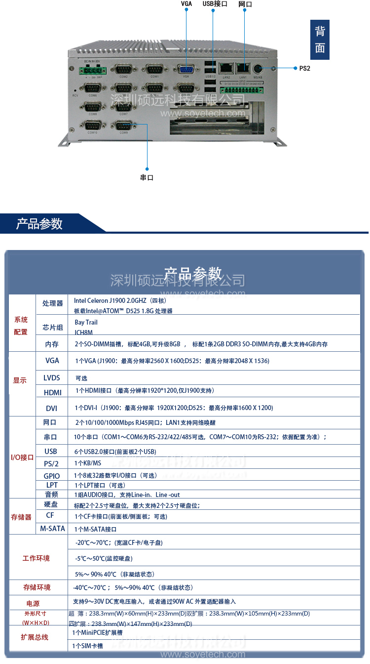 研祥低功耗無風扇高效能嵌入式工控機 MEC-5031