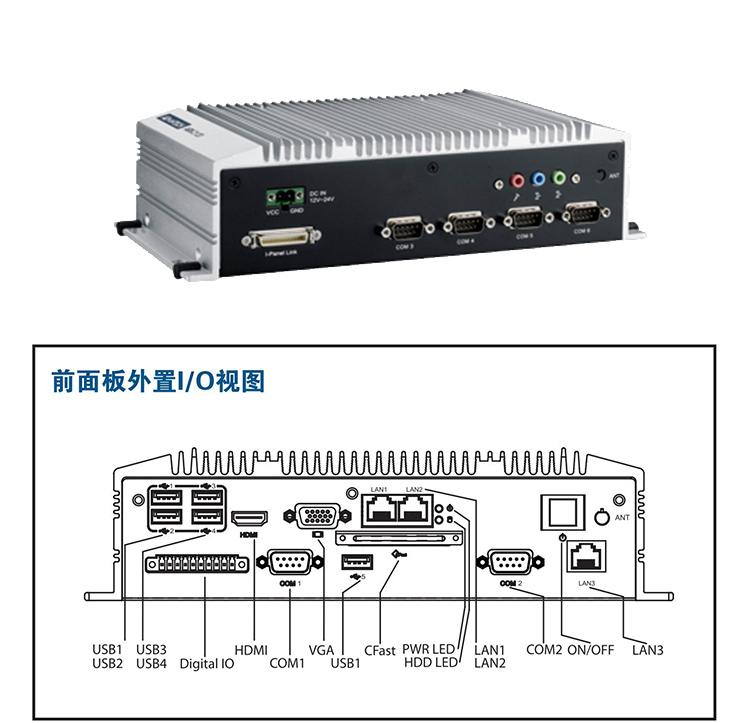 研華無風(fēng)扇嵌入式工控機ARK-2120F