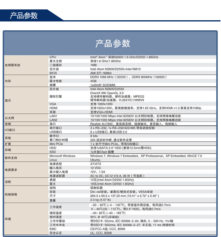 全新研華 無風(fēng)扇嵌入式工控機 豐富IO ARK-2000系列 ARK-2120L