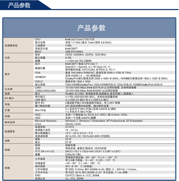 全新研華 無(wú)風(fēng)扇嵌入式工控機(jī) 豐富IO ARK-2000系列 ARK-2150F