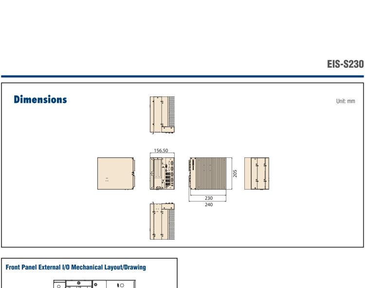 研華EIS-S230 研華 EIS-S230，邊緣計(jì)算系統(tǒng)服務(wù)器，支持Intel 第六代、第七代處理器，可選i3/i5/i7 Xeon CPU，DDR4 最高32GB，最多可支持4 x 2.5寸硬盤(pán)，具備豐富擴(kuò)展接口 4 x LAN，4 x COM，8 x USB，2 x PCIE。產(chǎn)品生命周期長(zhǎng)，穩(wěn)定可靠。