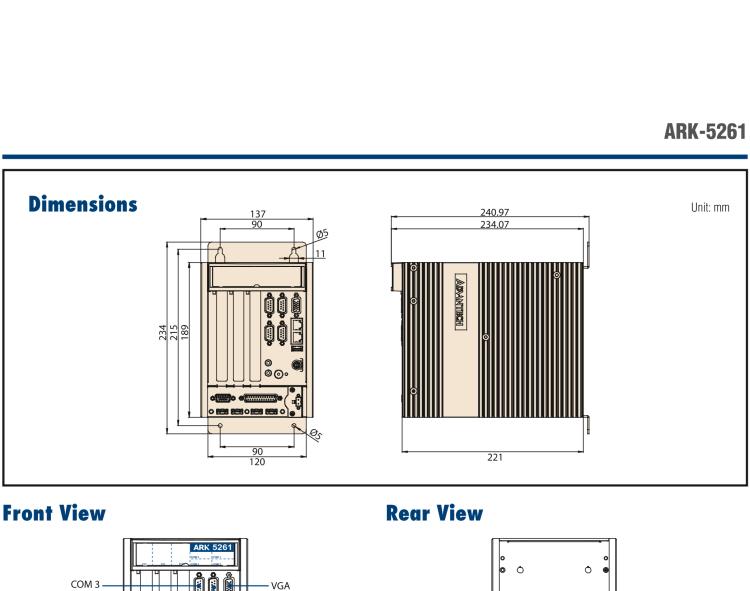 研華ARK-5261 ARK-5261 & ARK-5261I 無風扇緊湊型嵌入式工控機