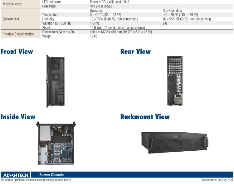 研華HPC-7320 3U用于EATX / ATX / MicroATX主板的短機(jī)箱,機(jī)架式/壁掛式/塔式底盤