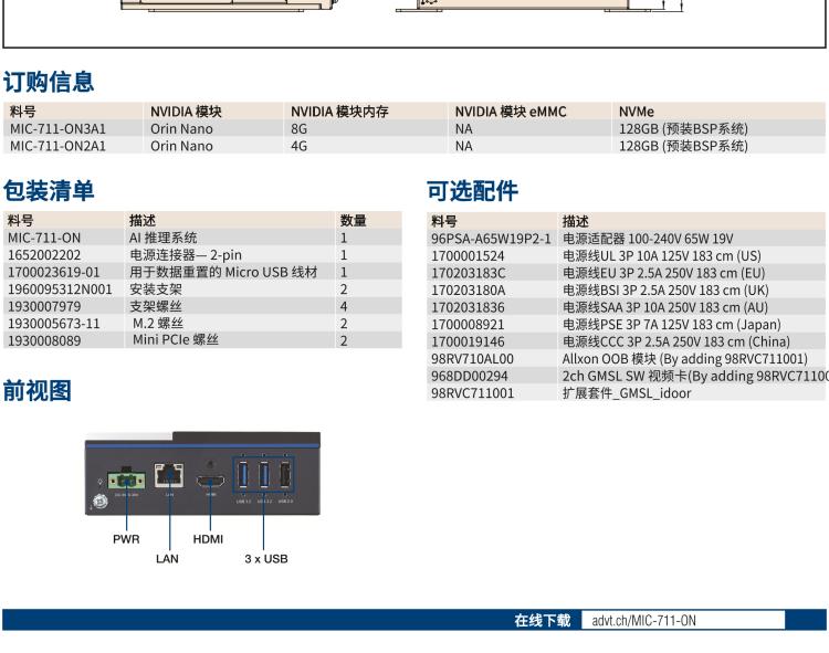 研華MIC-711-ON 基于NVIDIA? Jetson Orin? Nano平臺AI推理系統(tǒng)