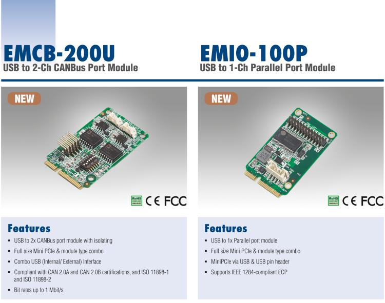 研華EMIO-100P 并行模塊，1 路，USB I/F