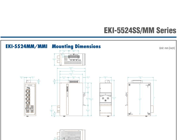 研華EKI-5524MMI 2光4電百兆ProView(組態(tài))系列工業(yè)以太網(wǎng)交換機(jī)(包含單模/多模、SC/ST接口)