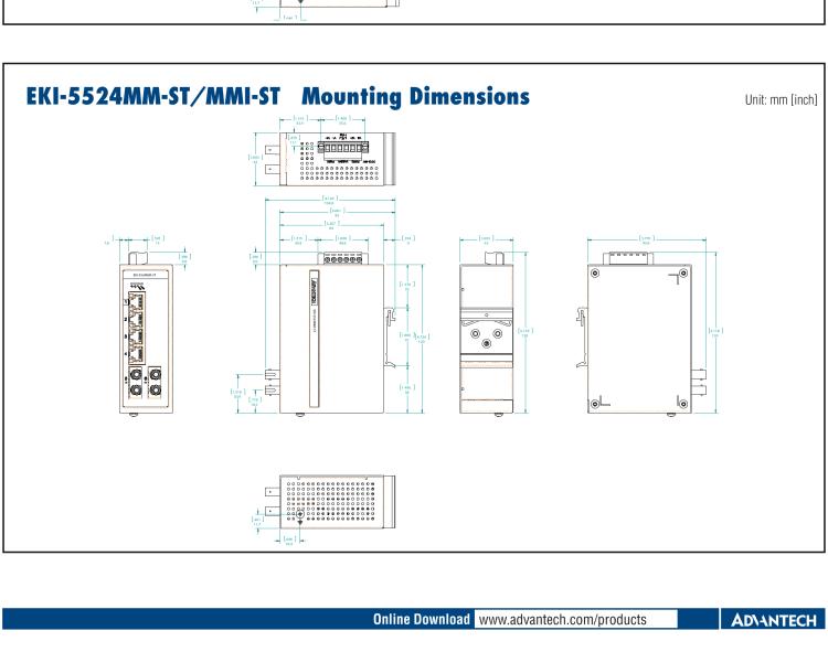 研華EKI-5524MMI 2光4電百兆ProView(組態(tài))系列工業(yè)以太網(wǎng)交換機(jī)(包含單模/多模、SC/ST接口)