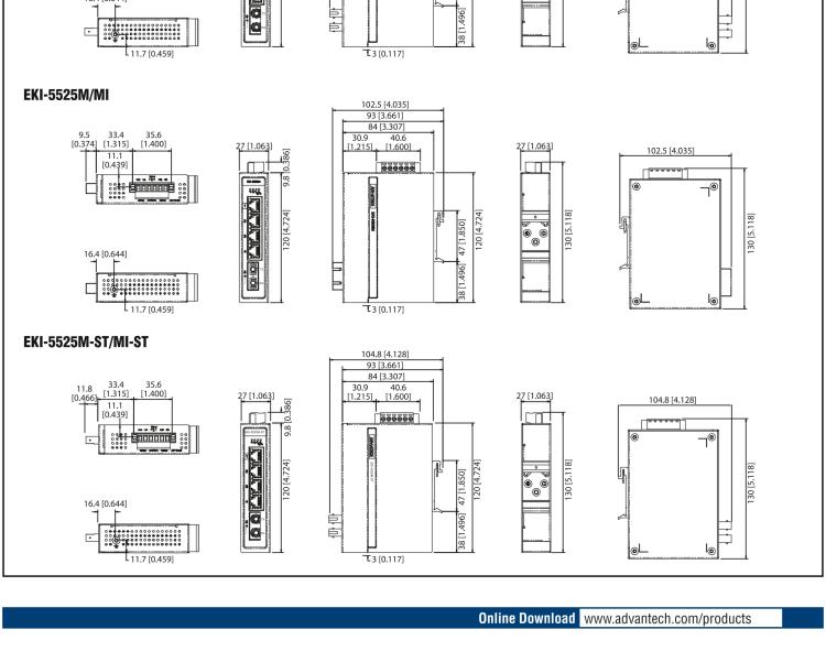 研華EKI-5525SI 1光4電百兆ProView(組態(tài))系列工業(yè)以太網(wǎng)交換機(jī)（包含單模/多模、SC/ST接口）