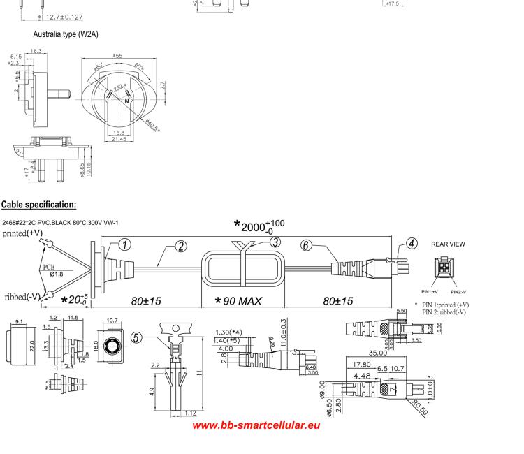 研華BB-RPS-MO4-US Wall Power supply, SmartStart, US plug