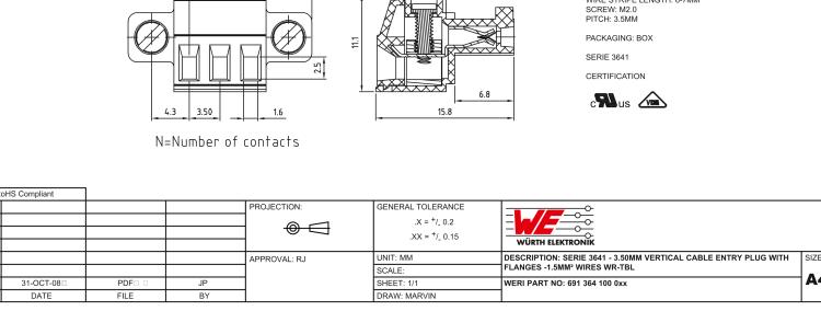 研華BB-CON-WR2 2-pin terminal block for Power Supply ICR-32xx, v2