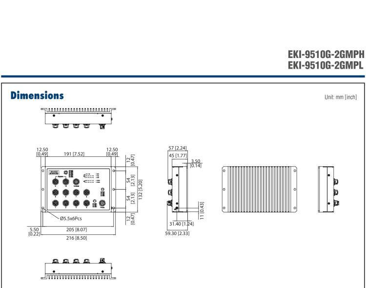 研華EKI-9510G-2GMPL EN50155 Managed PoE Ethernet Switch with 10xGE(2bypass), 24-48 VDC