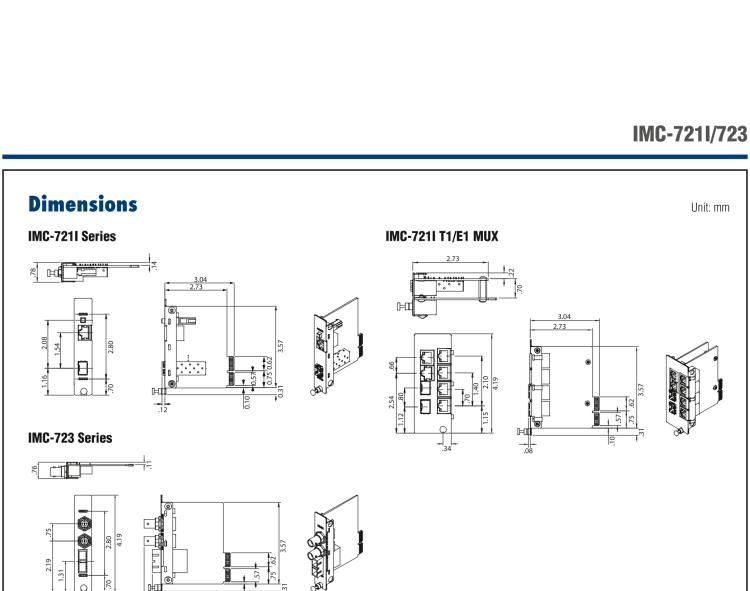 研華IMC-721I-E1MUX Managed Hardened Modular Media Converter, E1MUX, SFP (also known as iMcV 857-18111)