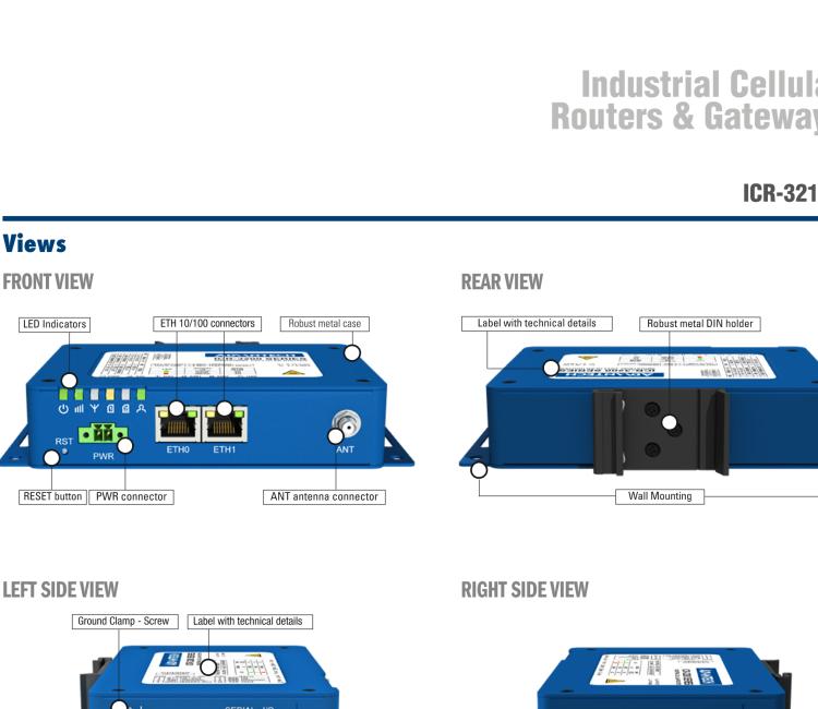 研華ICR-3211B ICR-3200, LTE catM1, NB-IoT, 1xETH, 1xRS232, 1xRS485, SUPERCAP, No ACC