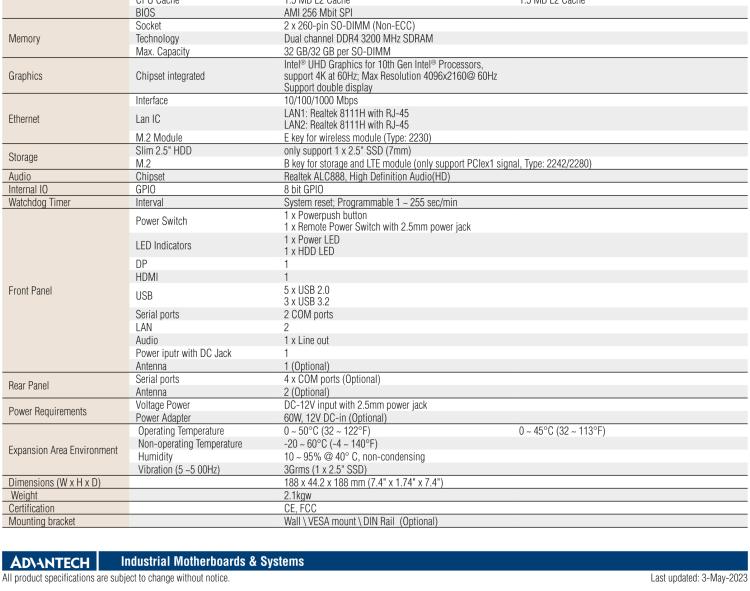 研華EPC-T4218 適配Intel 第8代 賽揚/凌動系列處理器。1U超薄高度，無風扇系統(tǒng)，性能強勁，性價比高。