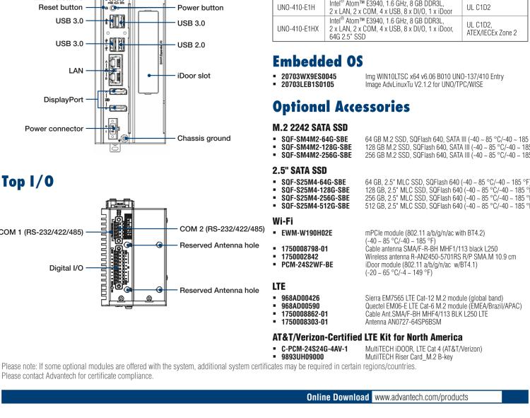 研華UNO-410 Explosion-Proof DIN-Rail Gateway with Intel? Atom? E3940