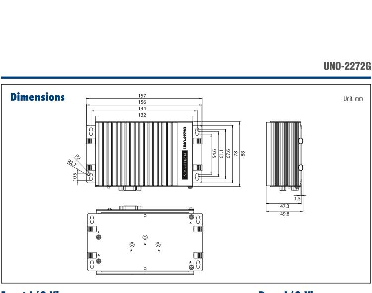 研華UNO-2272G 袖珍型嵌入式工控機(jī)，搭配Intel? Atom?處理器，1 x GbE, 2 x mPCIe, VGA/HDMI