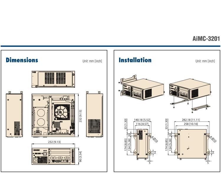 研華AIMC-3201 智能微型計(jì)算機(jī)，支持英特爾酷睿? i7/i5/i3 CPU，H81芯片組, 2個(gè)擴(kuò)展槽, 250W 80Plus 電源