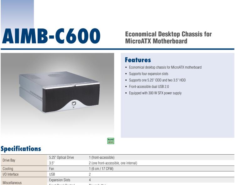 研華AIMB-C600 經(jīng)濟(jì)型臺(tái)式機(jī)箱，用于MicroATX 母板