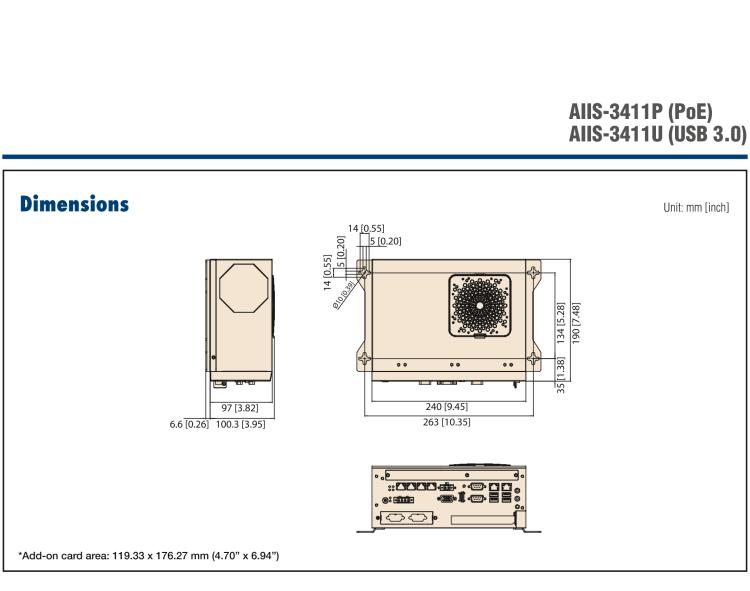 研華AIIS-3411 緊湊型視覺系統(tǒng)，支持Intel? 第10代 Core i CPU, 4路攝像頭支持 GigE PoE或 USB 3.0接口, PCIe擴(kuò)展槽, 支持4路光源和隔離DIO