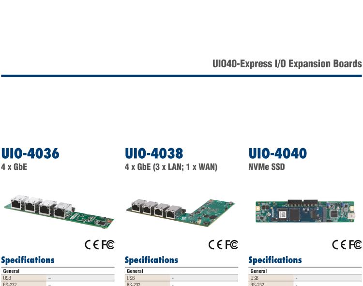 研華UIO-4038 UIO40-Express I/O 擴(kuò)展卡，，支持 3 LAN & 1 WAN