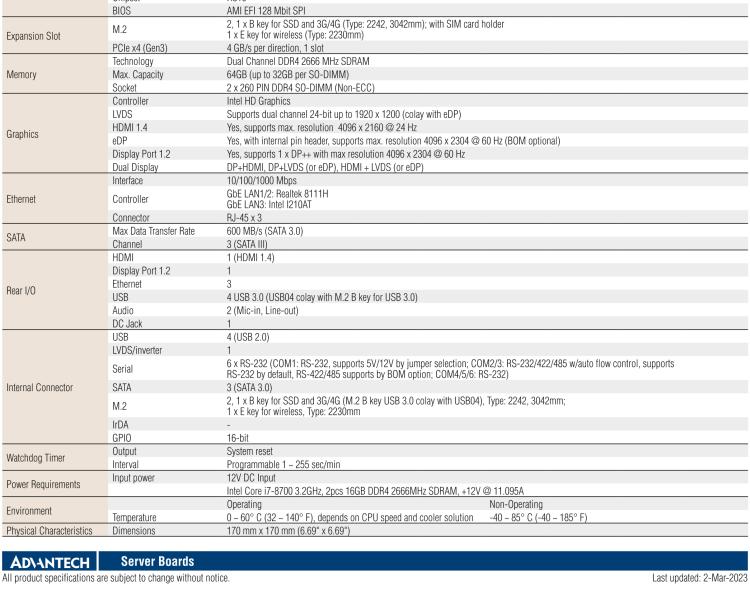 研華AIMB-286 Intel? 第8/9代 Core? i 系列處理器，搭載Intel H310芯片組。超薄設(shè)計，結(jié)構(gòu)緊湊。