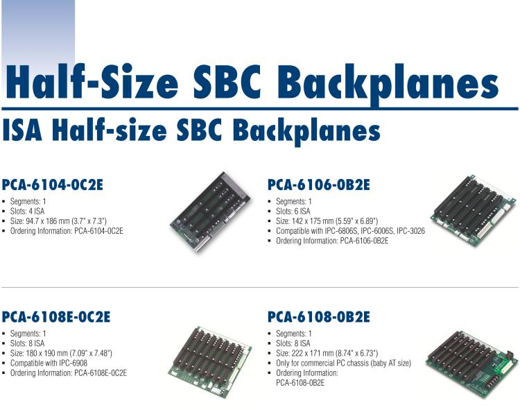 研華PCE-4B12 PICMG 1.3 Half-size Mainstream / Server-grade Backplanes