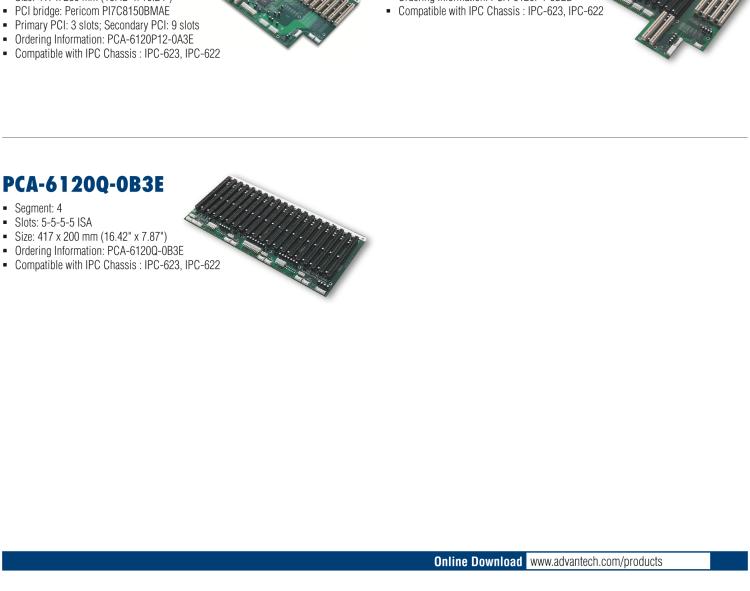 研華PCA-6105P4V-0B3E 5槽，2U高，4 PCI/1 PICMG