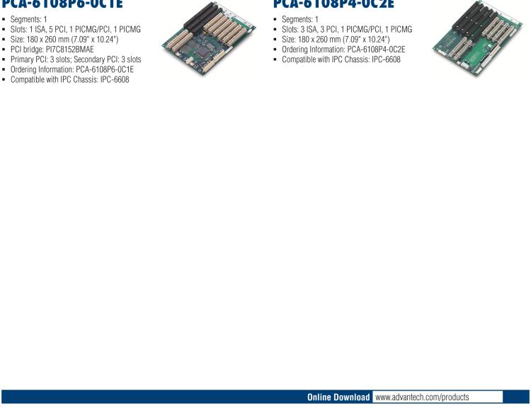 研華PCA-6105P3 5-slot 1 ISA / 2 PCI / 1 PICNG 1PCI / ISA Backplane