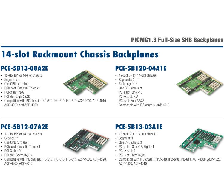 研華PCE-5B18-88B1E 18-slot BP for 20-slot chassis