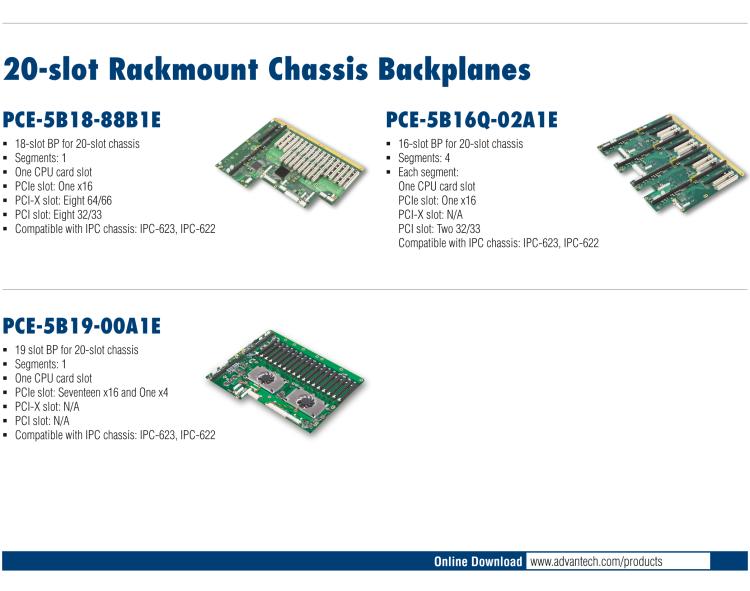 研華PCE-7B09R 14-slot Rackmount Chassis Backplanes