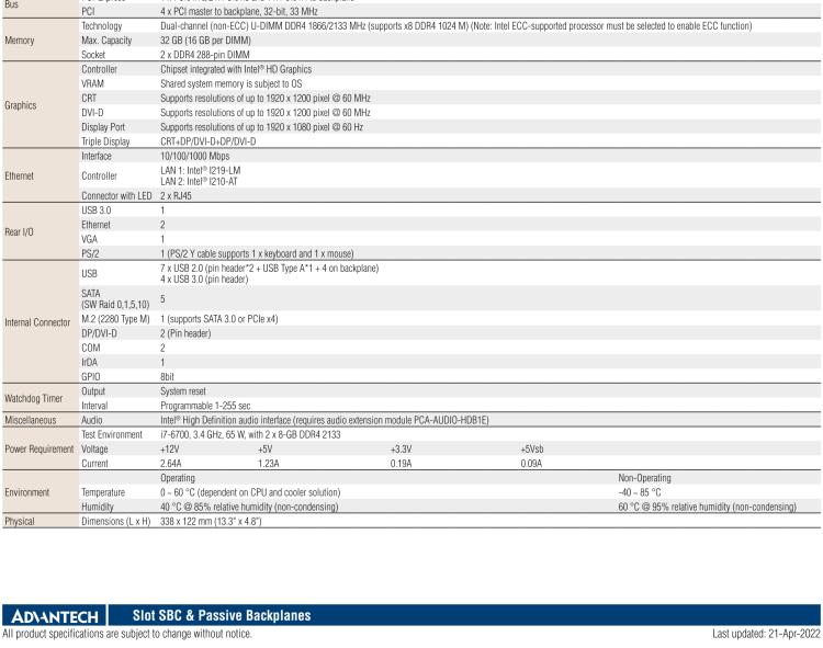 研華PCE-7129 6th Generation Intel? Core? processor-based platform