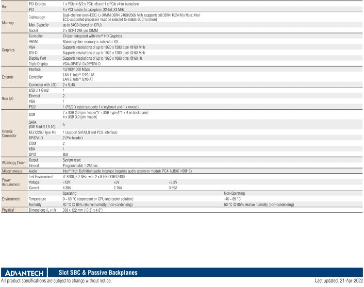 研華PCE-7131 LGA1151第八代Intel? Xeon? E/Core? i7/i5/i3/Pentium? LGA1151 系統(tǒng)主板 帶DDR4, SATA 3.0, USB 3.1, M.2, 雙GbE和三顯