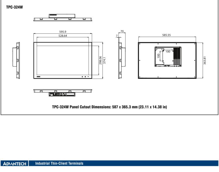 研華TPC-324W 8代Intel?Core? i3/ i5/ i7處理器24" FHD TFT LED LCD觸摸屏電腦，內(nèi)置8G DDR4 RAM