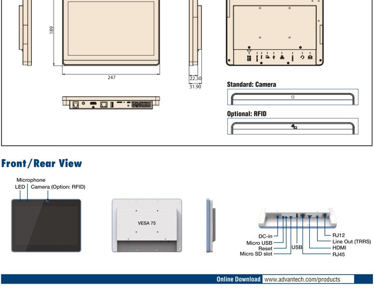 研華HIT-W101L 10.1" Healthcare/Hospitality Information Terminal