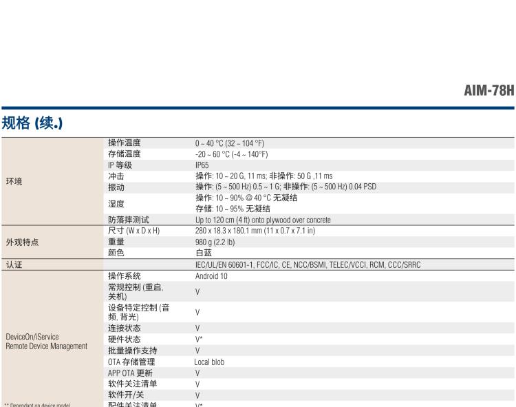 研華AIM-78H 10.1" 醫(yī)療平板電腦，搭載高通? 驍龍? 660 處理器, 安卓10