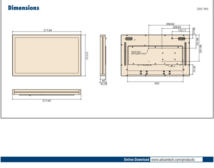 研華UTC-520G 21.5" Ubiquitous Touch Computer with Intel? Pentium? N4200 processor