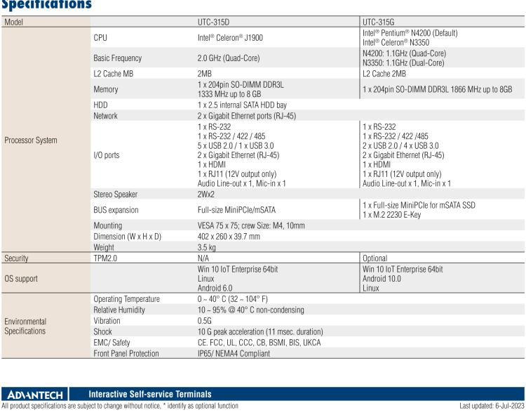 研華UTC-315D 15.6寸一體化觸控電腦