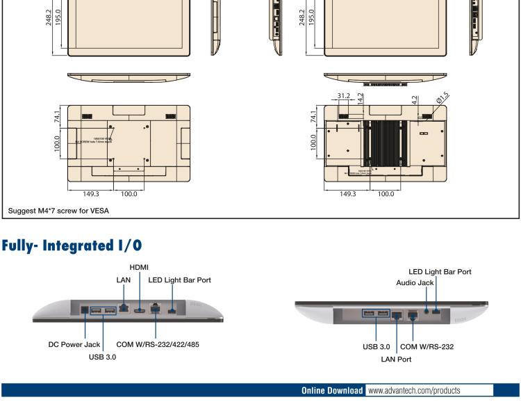 研華UTC-115H 15.6" 多功能觸控一體機(jī)，搭載 Intel? Core? i5-8365UE