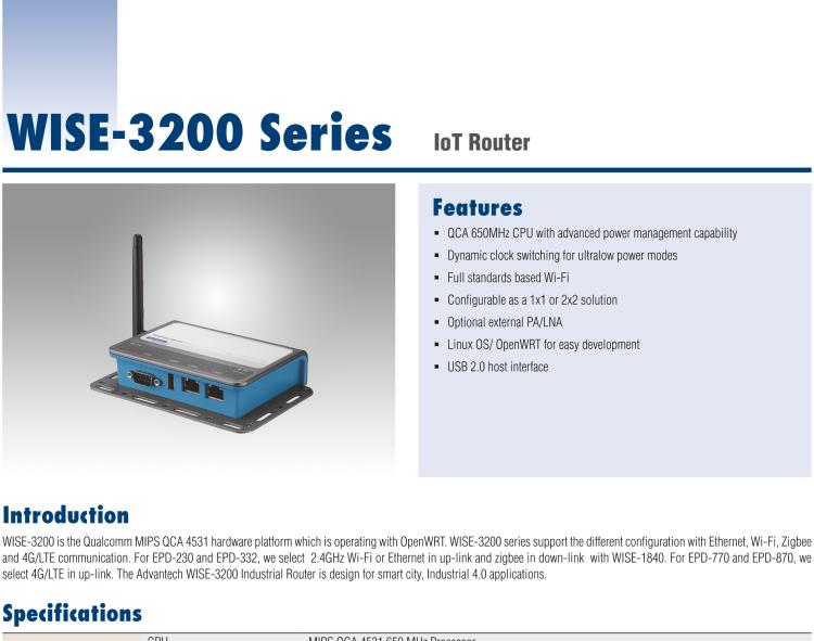 研華WISE-3240 研華EPD電子紙專用工業(yè)網(wǎng)關(guān)，以太網(wǎng)、 WIFI（AP）、Zigbee，專為智能城市、工業(yè)4.1應(yīng)用而設(shè)計(jì)。