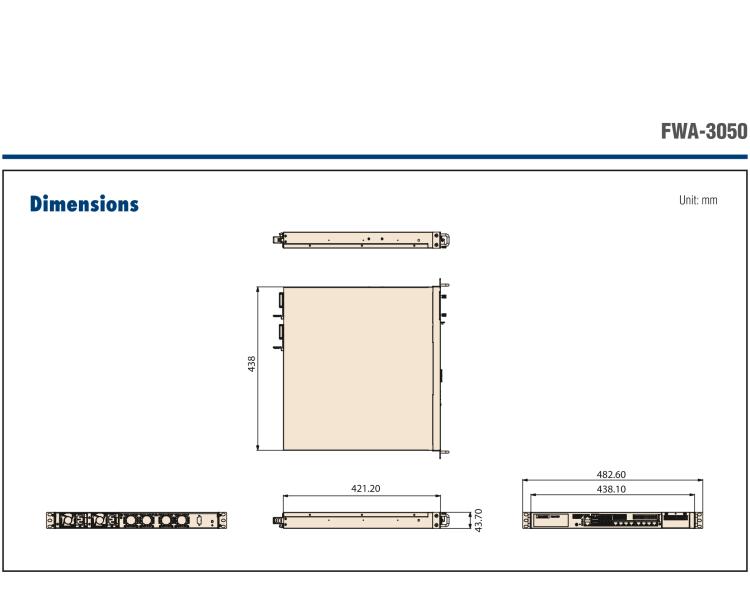 研華FWA-3050 基于Intel?Xeon D-2100系列處理器，用于uCPE和下一代防火墻的遠(yuǎn)程可管理1U網(wǎng)絡(luò)應(yīng)用平臺(tái)