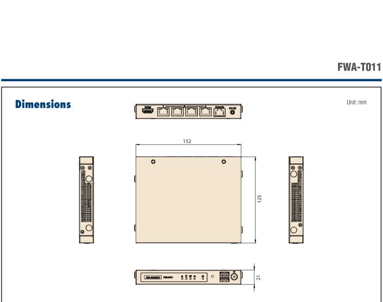 研華FWA-T011 基于Intel? Celeron? N3350/J3455 入門級(jí)SD-WAN，安全網(wǎng)關(guān)微型網(wǎng)絡(luò)應(yīng)用平臺(tái)