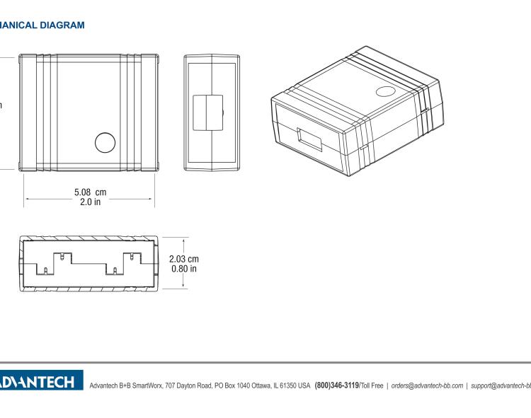 研華BB-UH401-2KV USB 2.0 2 kV隔離器，1端口，12 Mbps全速