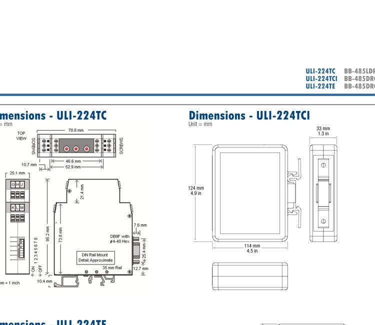 研華BB-485BAT3 ULI-224TB RS-232（DB9母頭至RS-422/485（接線端子）轉(zhuǎn)換器，電池供電