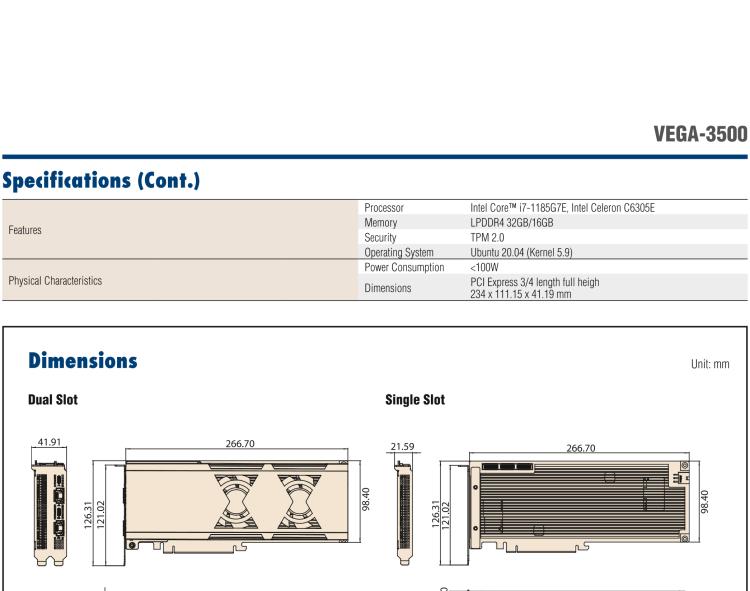 研華VEGA-3500 Intel? 11th Gen CPU-based UHD Video Accelerator Card